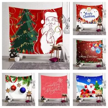 Домашний гобелен с рождественским принтом, настенный гобелен для спальни 100x75cm