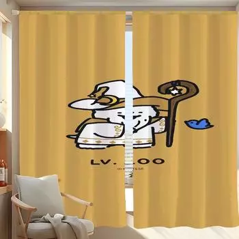 Домашний интерьер Кухня Шторы для гостиной 2 шт. Плотные шторы Дверная занавеска Мальтийская болонка Спальня Украшение Раздел W50xH70cmx2pcs-CL