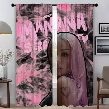 Домашний интерьер Шторы 2 шт. Karols G Раздел Гостиная Шторы Оттенки Шторы для Спальни Хэллоуин Украшения Кухня W50xH70cmx2pcs-CL