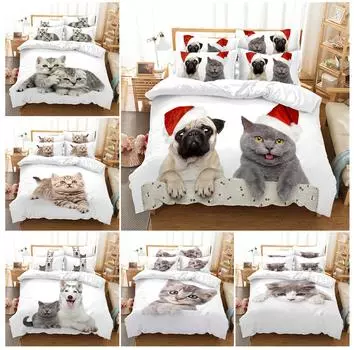 Домашний комплект постельного белья для домашних животных, пододеяльник, наволочка, комплект домашнего постельного белья, кровать AU King, полноразмерная односпальная/двуспальная кровать, украшение для дома Baby 100x135cm