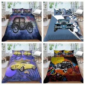 Домашний комплект постельного белья для девочек и женщин, постельное белье, костюм, высокое качество, 3D автомобильная живопись, пододеяльники, украшение для спальни UK Single 135x200cm