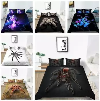 Домашний комплект постельного белья с принтом насекомых, пододеяльник, комплект постельного белья, полноразмерная односпальная/двуспальная кровать, украшение дома Baby 100x135cm