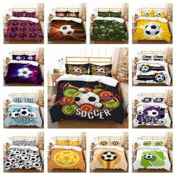 Домашний комплект постельного белья с наволочкой, винтажное постельное белье, футбольное постельное белье, винтажный домашний текстиль с принтом звезд UK Single 135x200cm