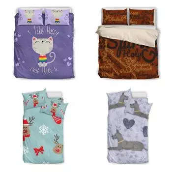 Домашний комплект постельного белья Vegan AF Комплект постельного белья для здоровых веганов Комплект пододеяльников Single 135x200cm