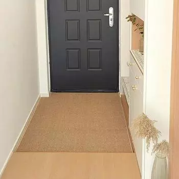 Домашний ковер Имитация сизаля Предотвращает царапины кошек Японский стиль Нескользящая подложка Износостойкая Спальня 40x60cm темно-серого