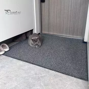 Домашний ковер Имитация сизаля Предотвращает появление царапин у кошек Японский стиль Нескользящая подложка Износостойкий Спальня Гостиная Прихожая Офисная зона Ковер 40x60cm темно-серого