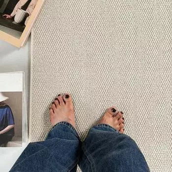 Домашний ковер Имитация сизаля Предотвращает появление царапин у кошек Японский стиль Нескользящая подложка Износостойкий Спальня Гостиная Прихожая Офисная зона Ковер 40x60cm темно-серого