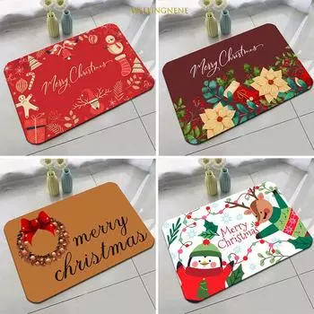 Домашний ковер с принтом Санта-Клауса, ковер для входа, дверной коврик, нескользящий коврик для прихожей, спальни, ванной комнаты, декор гостиной, коврики