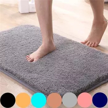 Домашний коврик для ванной, нескользящий ковер для ванной комнаты, мягкий плюшевый меховой коврик, коврик для кухни, туалета, декор пола, моющиеся коврики, коврики 40x60cm