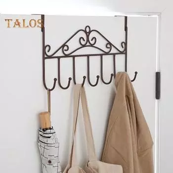 Домашний крючок, прочный утюг для хранения, полезный дверной крючок без перфорации, хозяйственные принадлежности чёрный