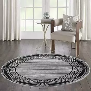 Домашний моющийся круглый ковер с принтом Eliana LNA7073