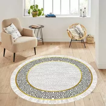 Домашний моющийся круглый ковер с принтом Eliana LNA7300-SD1071