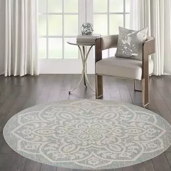 Домашний моющийся круглый ковер с принтом Eliana LNA7050