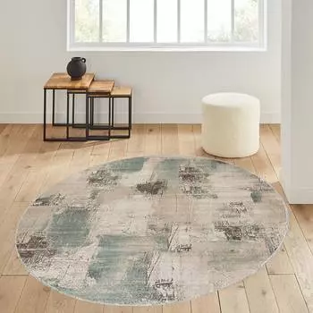 Домашний моющийся круглый ковер с принтом Eliana LNA7105