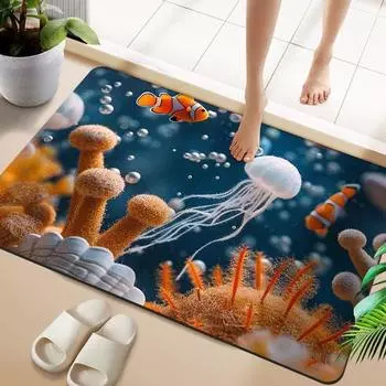 Домашний мягкий коврик для пола в ванной из диатомовой грязи, быстросохнущий, впитывающий воду, нескользящий коврик для ванной, коврик для ног в туалете 40x60cm белый