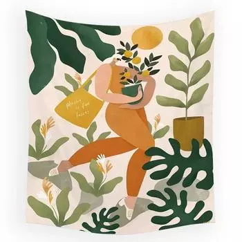 Домашний настенный гобелен из серии животных, скандинавский гобелен INS, фоновая ткань, декоративная настенная ткань в богемном стиле, гобелен 100x75cm