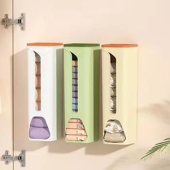 Домашний настенный органайзер для нижнего белья Шкаф для нижнего белья Органайзер для носков и трусов Кухонный органайзер для мусорных мешков Диспенсер