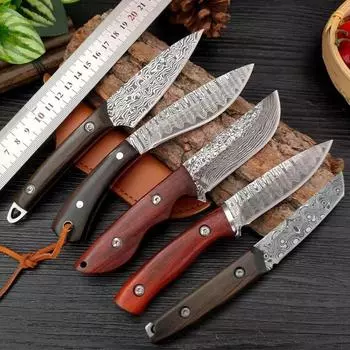 Домашний нож для мяса, многофункциональный нож для фруктов, дамасский узор, кухонный нож из нержавеющей стали, нож для мяса, нож для баранины A