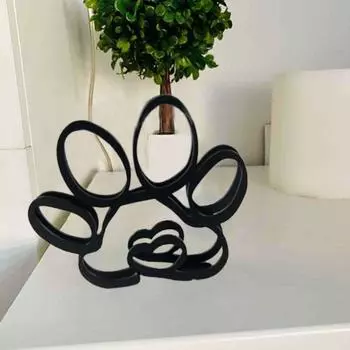 Домашний офис Металлическая статуэтка собаки Изделия из железа Абстрактная собачка Поделки Персонализированный подарок Милый