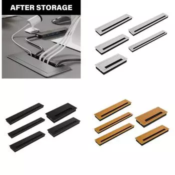 Домашний офисный стол, проводка, матовые металлические втулки, алюминиевая крышка для кабельного отверстия, многоцелевой металлический чехол для шнура на столе