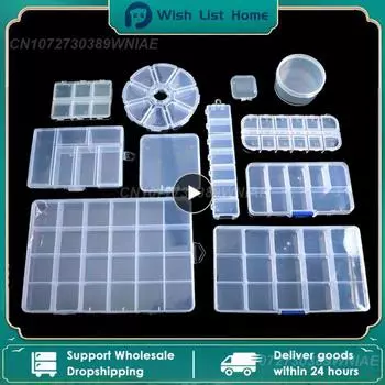 Домашний органайзер Пластиковый холодильник Ящик для хранения прозрачный Ювелирные изделия Серьги Бусины Держатель Чехол Коробка Органайзер для таблеток Хранение продуктов