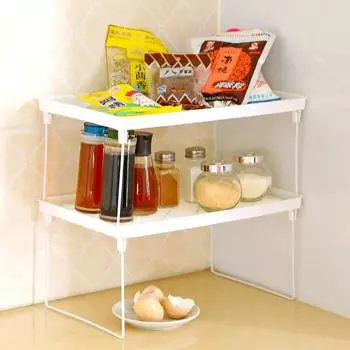 Домашний органайзер Складная полка для хранения вещей Шкаф для хранения вещей Подставка для специй на кухне Полка для ванной комнаты Отделочная полка для столешницы