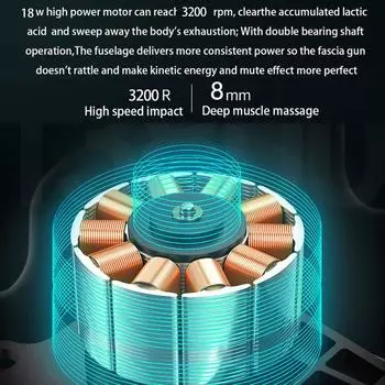 Домашний портативный фасциальный пистолет, устройство для массажа релаксации мышц, пистолет для глубокого массажа тканей, 6 регулируемых серый