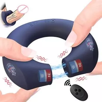 Домашний размер, мужской вибратор для пениса с дистанционным управлением, кольцо для пениса, задержка эякуляции, магнитное всасывающее кольцо, мужской мастурбатор, вибрация