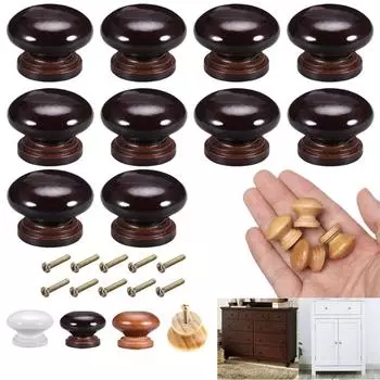 Домашний шкаф круглый деревянный ящик DIY мебельные ручки дверная ручка фурнитура ручки-скобы белый