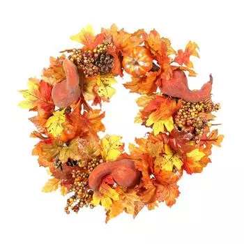 Домашний свадебный фестиваль украшения венок искусственные растения цветочный венок День Благодарения Хэллоуин Рождественский орнамент дверной венок Diameter:40cm