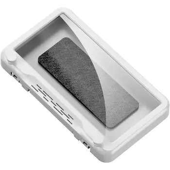 Домашний телефон Box Водонепроницаемый чехол для телефона Товары для дома Держатель для сотового телефона Вращение на 360° Телефон с динамиком Держатель для душа бежевый