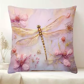 Домашний текстиль 45X45 2 шт. Простая цветочная подушка, квадратная наволочка для дивана, гостиной, прикроватная подушка, съемная, без сердцевины подушки 45X45cm 2PCS разноцветный