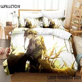 Домашний текстиль для 3D аниме Arknights Постельное белье Пододеяльник Постельный комплект Одеяло Чехол Наволочка Одеяло размера king-size Для мальчиков Взрослых 70x133cm 2pcs