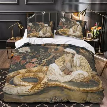 Домашний текстиль Домашняя греческая мифология 3D комплект постельного белья абстрактный узор пододеяльник одеяло королевского размера комплект из 2/3 предметов простыни с наволочкой DE 135x200cm