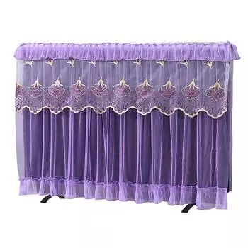 Домашний текстиль, кружево, полиэстер, защитная крышка, сетка для экрана, пылезащитный чехол, универсальный пылезащитный чехол для телевизора 55*80cm фиолетовый