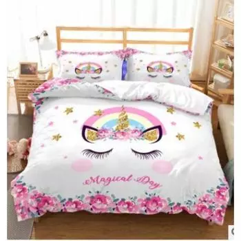 Домашний текстиль обеспечивает эффекты, которые могут создавать все виды узоров. Пододеяльники, комплекты из трех предметов с цифровой печатью 3D 135*200