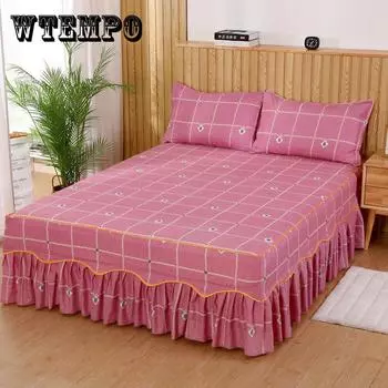 Домашний текстиль Покрывало в европейском стиле Покрывало из полиэстера и хлопка Юбки для кровати Цветы Красочное постельное белье 150X200см Размер королевы 120*200