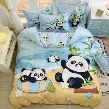 Домашний текстиль Покрывало Наволочка 1.2M1.5M1.8M.200M Простыня с наволочкой 3шт4шт Пододеяльник Весеннее и летнее постельное белье Suitable for 1m2 bed 3pcs