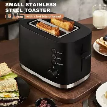 Домашний тостер, 2 предмета, вилка для хлеба, американская вилка, нержавеющая сталь, очень широкий слот, быстрый нагрев, съемный поднос для крошек, тостер для хлеба, вафель, бубликов своими руками US Plug