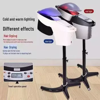 Домашний уход за волосами Спа: Паровая и масляная машинка для парикмахерских волос с нагревательным колпачком EU Plug серый