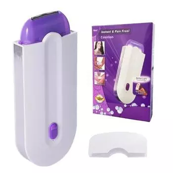 Домашняя электробритва для женщин, безболезненная, с сенсорным запуском, перезаряжаемая, для женщин, лица, рук, ног, бикини, рук, электрическая бритва белый