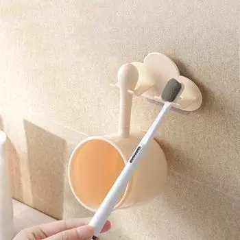 Домашняя чашка для чистки зубов Простая чашка для ополаскивания полости рта Пара чашек Прямая ручка Беспробивной держатель для зубной щетки Настенный держатель для зубной щетки белый