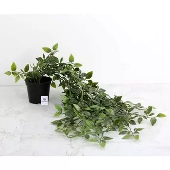 Домашняя искусственная лоза;Сосна;папоротник;Растения плюща в горшке, естественный вид, из пластикового материала, горшок небольшого размера, 27 x 75 x 7 см, 1 шт. в упаковке (зеленый)