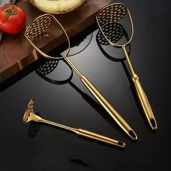 Домашняя картофеледавилка из нержавеющей стали, ручная пищевая дробилка, гладкая прижимная лапка для чеснока, тыквенный измельчитель, кухонные гаджеты, бытовая утварь