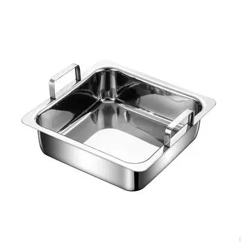 Домашняя кастрюля Shabu сгущенная кухонная утварь для походов, отдыха на природе Two Compartments