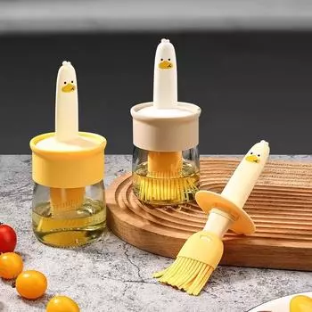 Домашняя кисть для масла, устойчивая к высоким температурам, кисть для масла с бутылкой для кухни, пищевого класса для барбекю, выпечки, интегрированная бутылка для масла