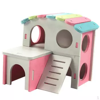 Домашняя клетка для маленьких животных, игрушка для домашних животных, хомяков, морских свинок, мышей, розовая