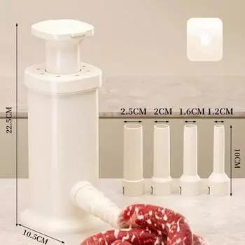 Домашняя колбасная машина с набивной трубой, ручная, быстрая, для набивки мяса, машина для наполнения, большая вместимость, сверхпрочные кухонные инструменты