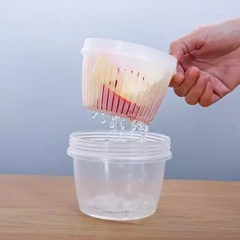 Домашняя кухня, двухслойный герметичный контейнер для хранения лука, фруктов, пищевых продуктов