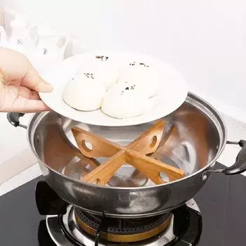 Домашняя кухня Съемный держатель креста бамбуковый горшок подставка для сковороды подставка для столовых приборов охлаждающая стойка естественный